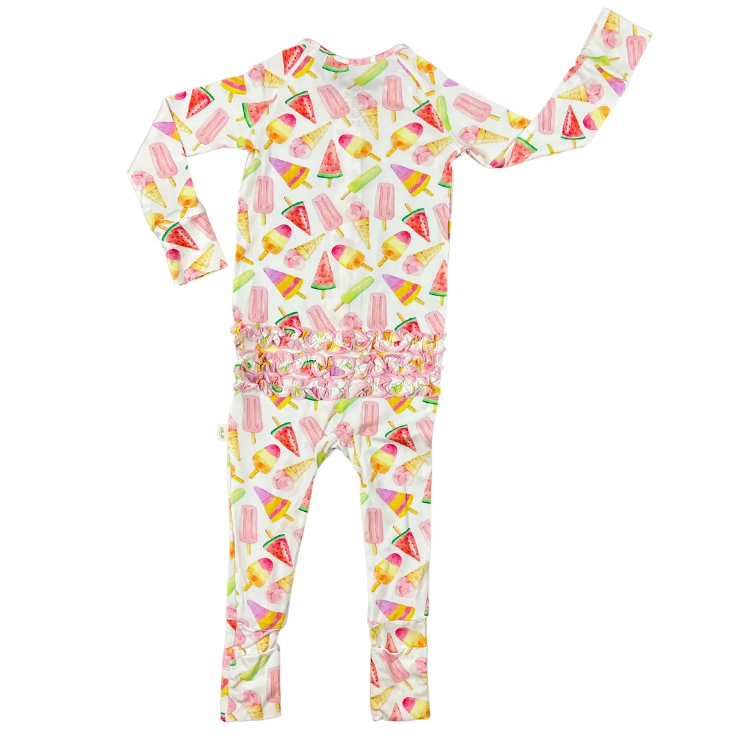 Dreamsicle Fold Over Footie