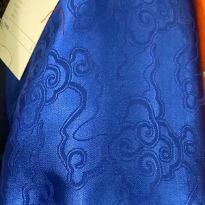 Eastern Clouds Satin Damask - Royal Blue