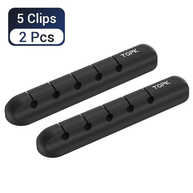 Easy Stick-On Silicone Cable Organizer (2 pcs)