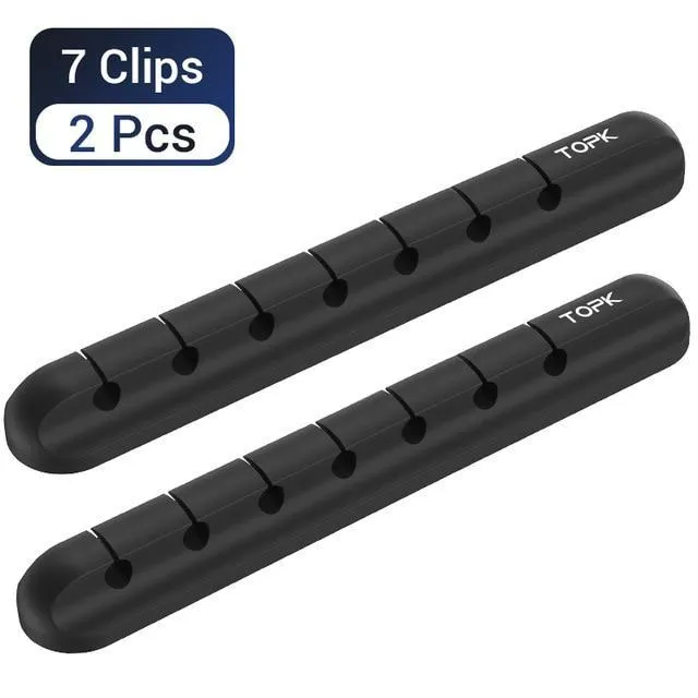 Easy Stick-On Silicone Cable Organizer (2 pcs)
