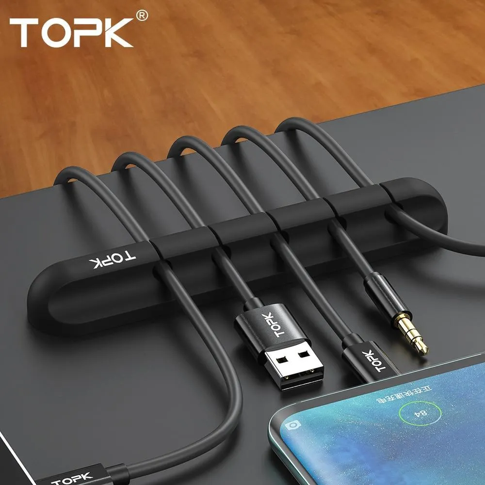 Easy Stick-On Silicone Cable Organizer (2 pcs)