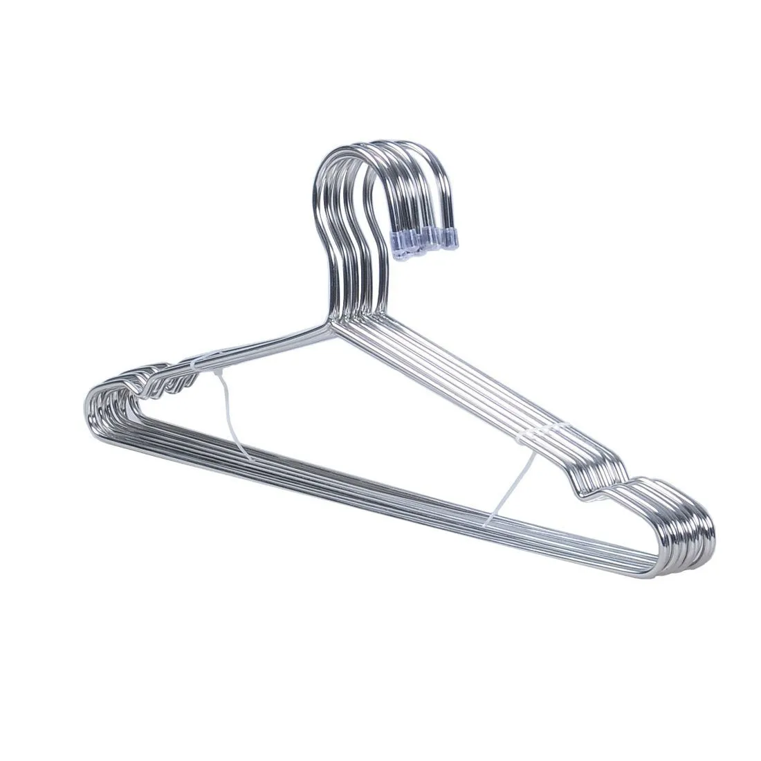 ECROCY 10 Pack Stainless Steel Strong Metal Wire Hangers Clothes Hangers 16.5 Inch 4mm Thickness Gage Hanger Organizer