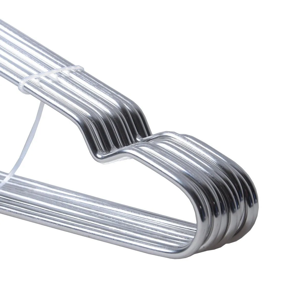 ECROCY 10 Pack Stainless Steel Strong Metal Wire Hangers Clothes Hangers 16.5 Inch 4mm Thickness Gage Hanger Organizer