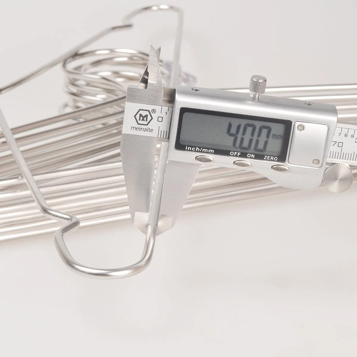 ECROCY 20 Pack Strong Stainless Steel Hangers - 4mm Diameter 17.7 Inch