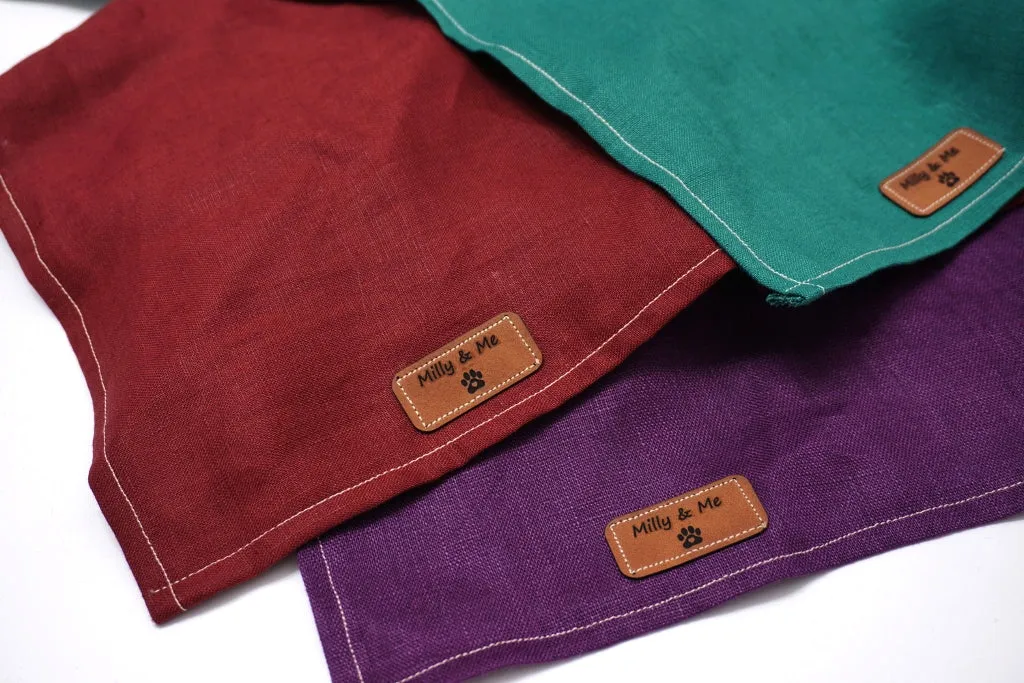 Eggplant - Pure Linen Bandana