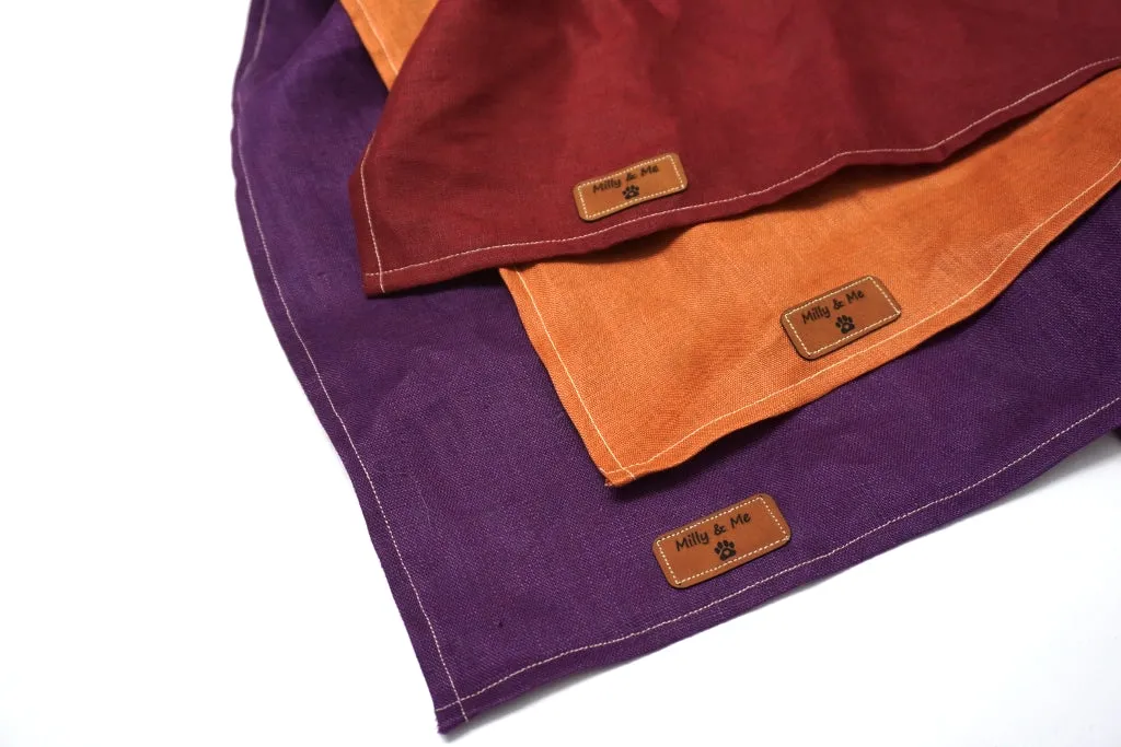 Eggplant - Pure Linen Bandana