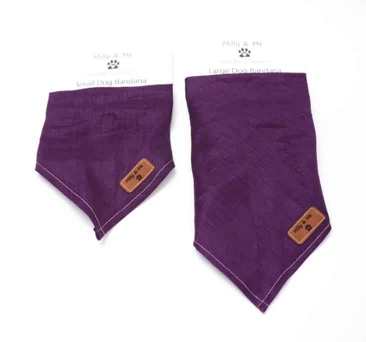 Eggplant - Pure Linen Bandana