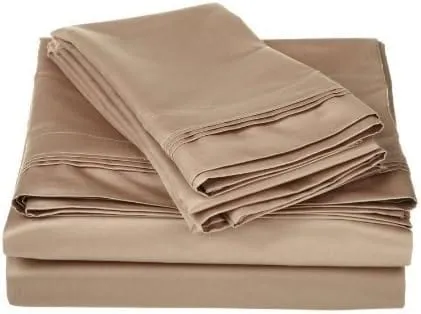 Egyptian Cotton 400 Thread Count Flat Sheet Stone