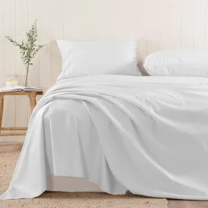 Egyptian Cotton 400 Thread Count Flat Sheet White