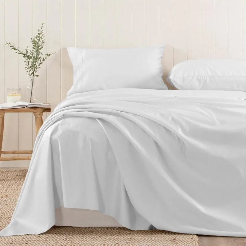 Egyptian Cotton 400 Thread Count Flat Sheet White