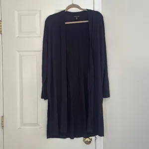 Eileen Fisher Long line Cardigan Duster Navy Blue Viscose Size Small Lightweight