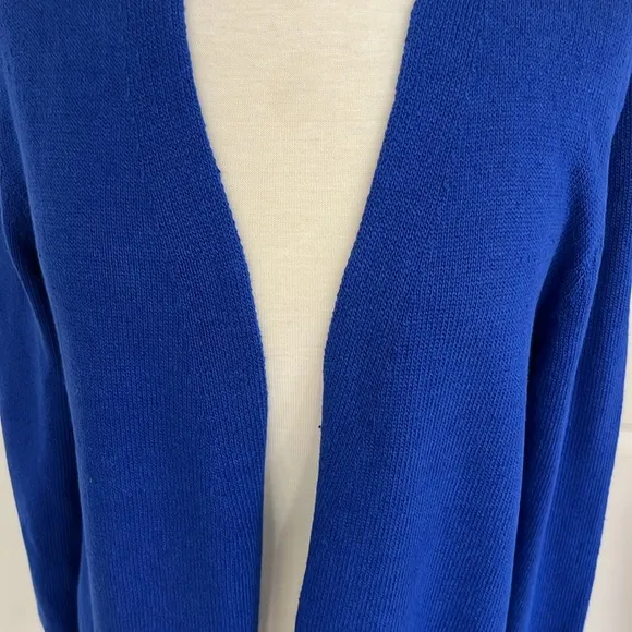 Eileen Fisher Long open front cardigan. Blue. Size Medium