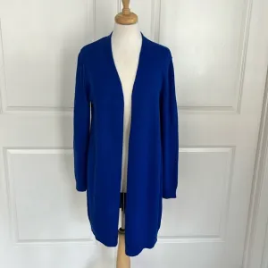 Eileen Fisher Long open front cardigan. Blue. Size Medium