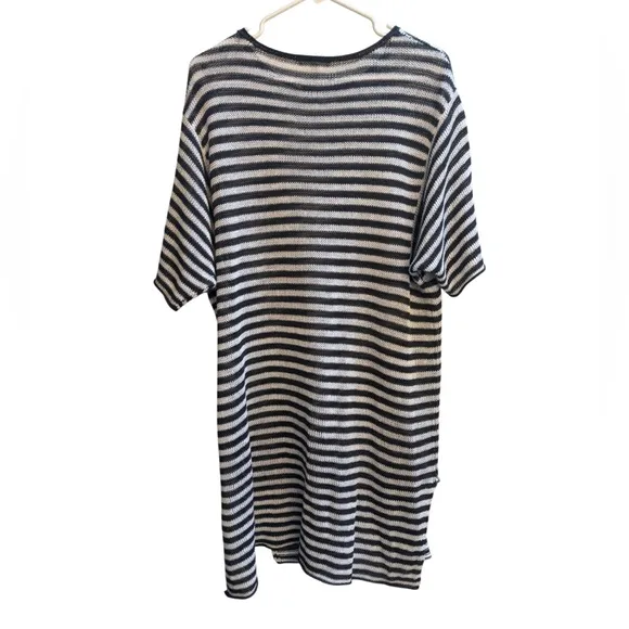 Eileen Fisher Organic Linen Sweater Tunic Size L Loose Knit Lightweight Spring