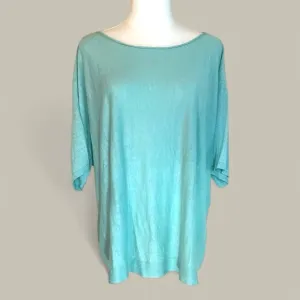 Eileen Fisher size XL NWT organic‎ linen calypso mint green color top/sweater