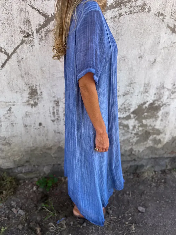 Elizabeth | Linen V-neck Dress