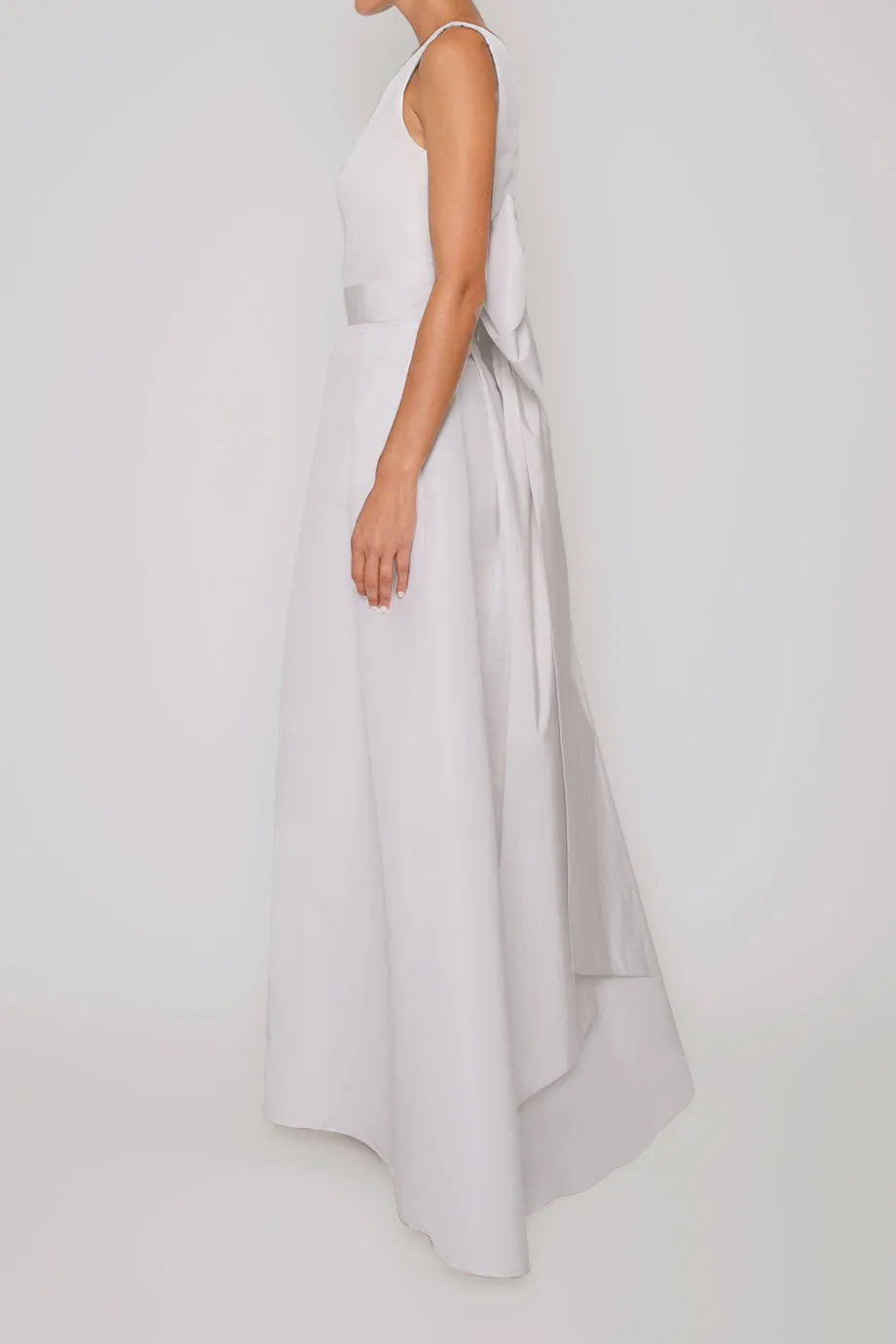 Ella Silk Faille Mini Dress with Convertible Skirt