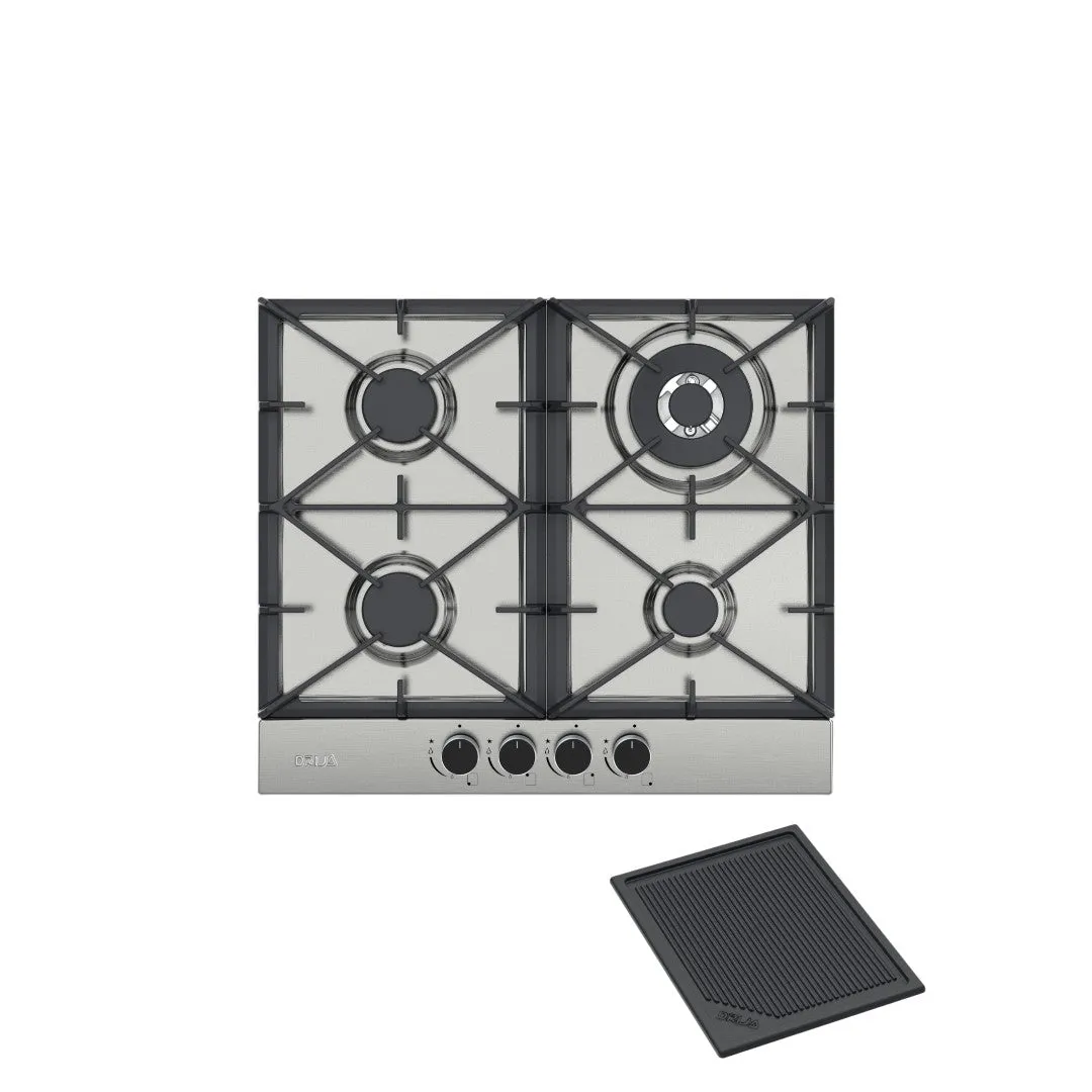ESTUFA EMPOTRABLE - ACERO INOXIDABLE - MILAN 60 PRO