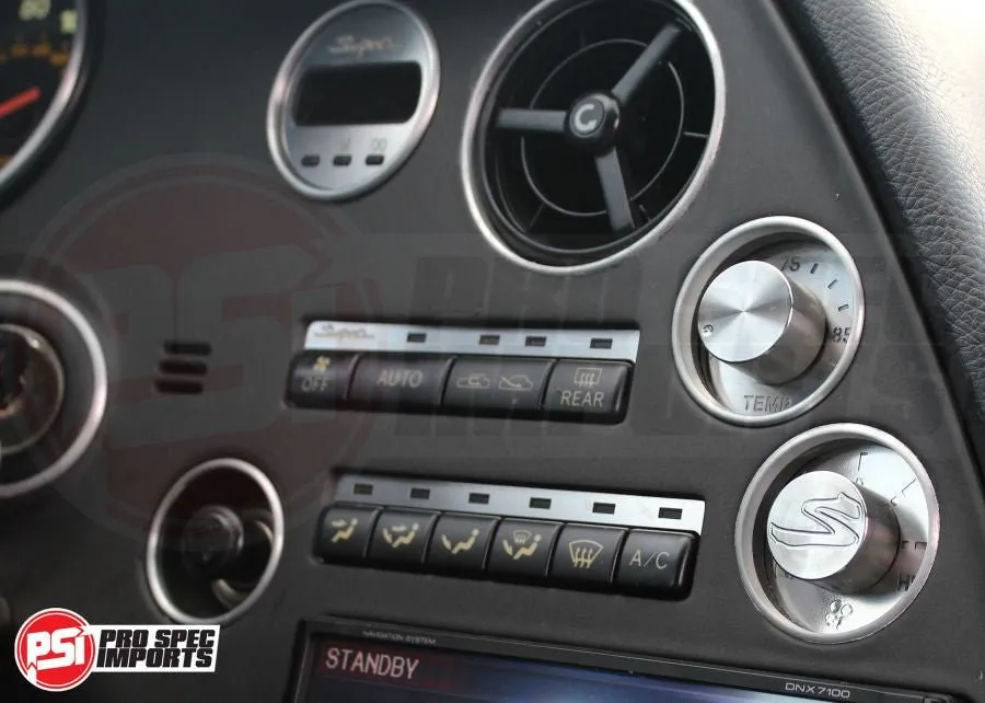Euro Supra Interior - Brushed Stainless Billet HVAC Deluxe 10pc Combo