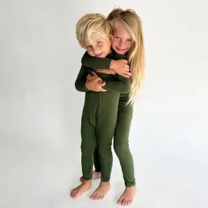 Evergreen Bamboo Convertible Footie