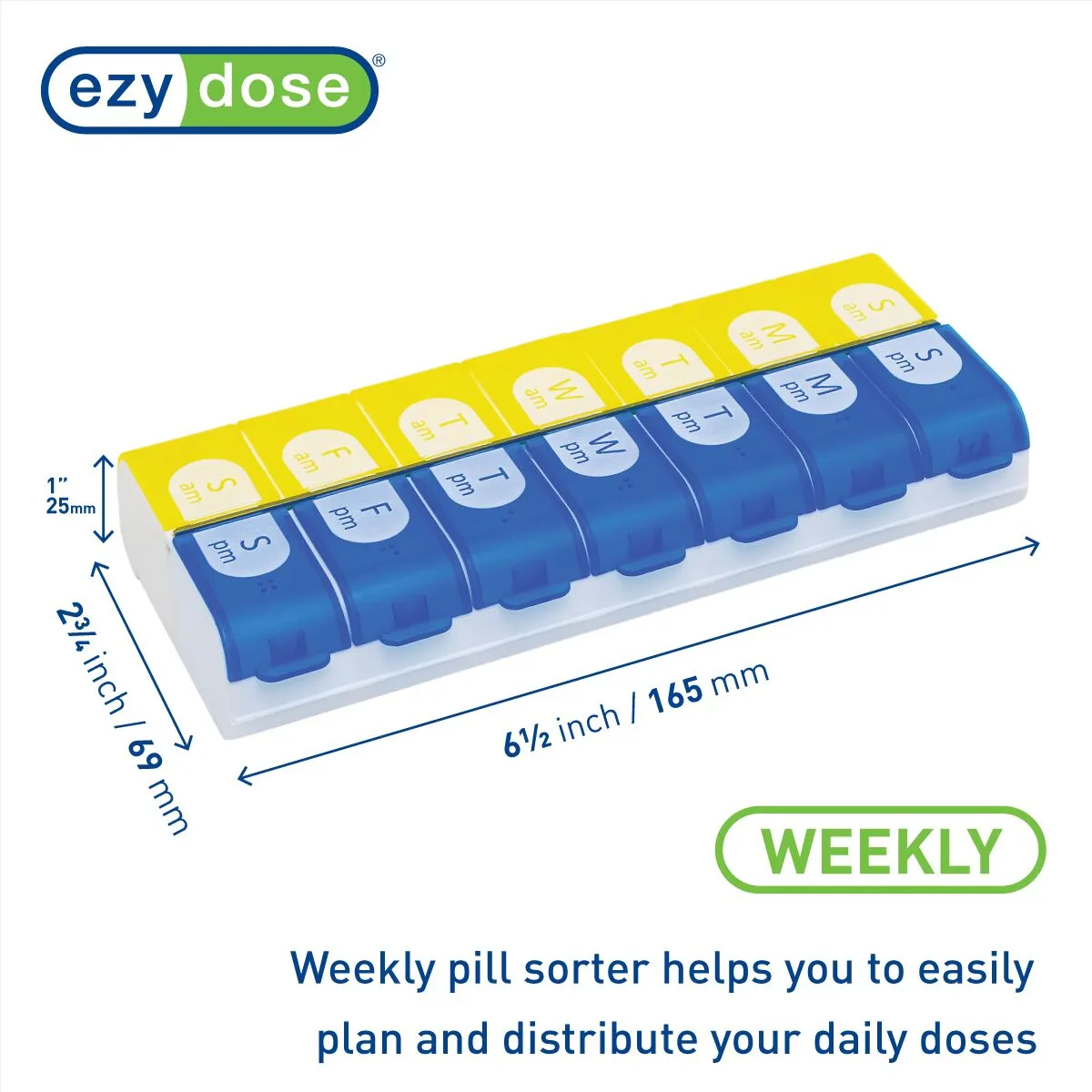 Ezy Dose® Easy Fill Weekly AM/PM Pill Organizer