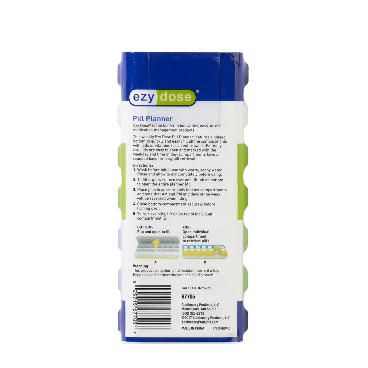 Ezy Dose® Easy Fill Weekly AM/PM Pill Organizer
