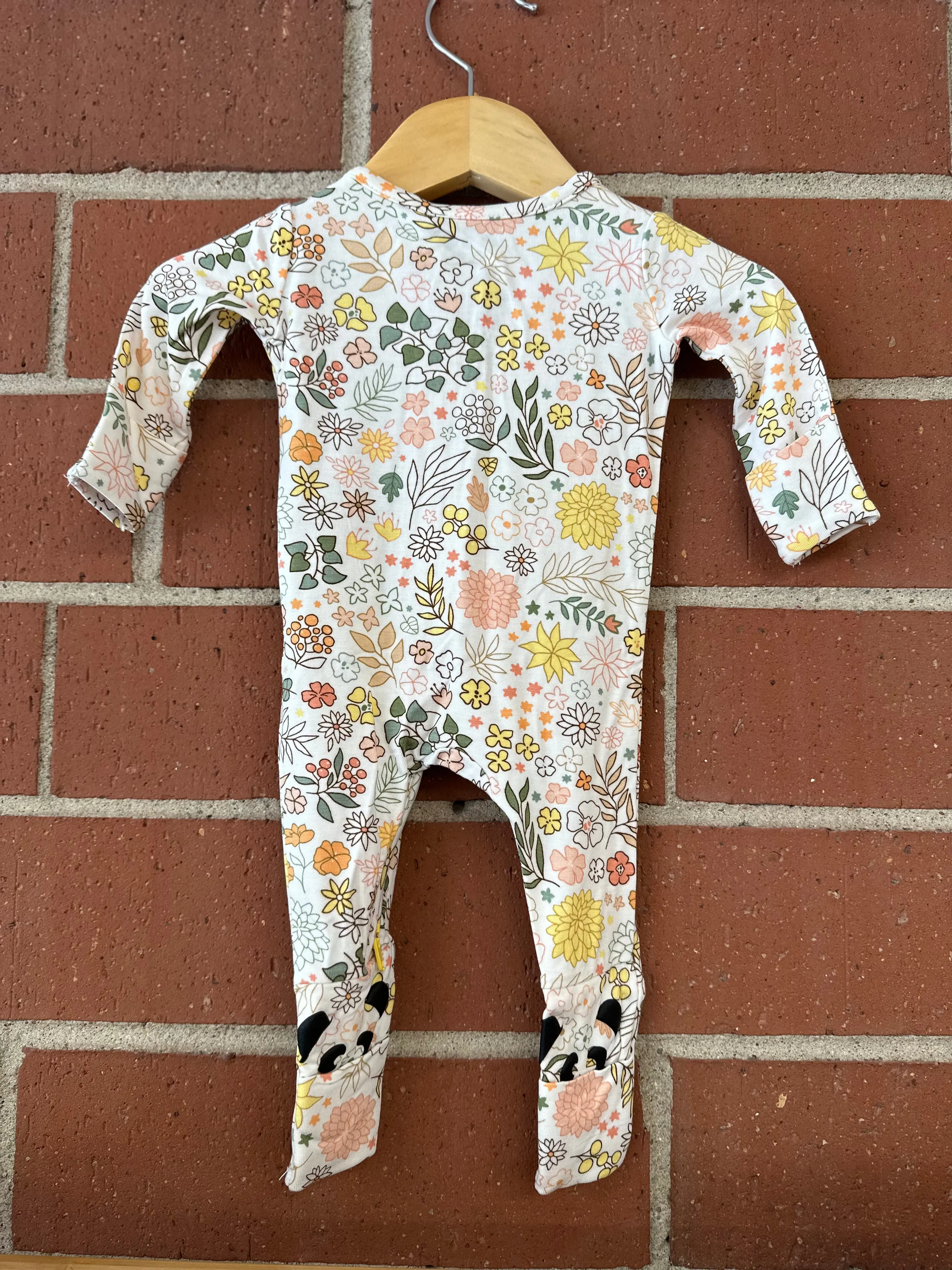 Fall Floral Bamboo Convertible Footie