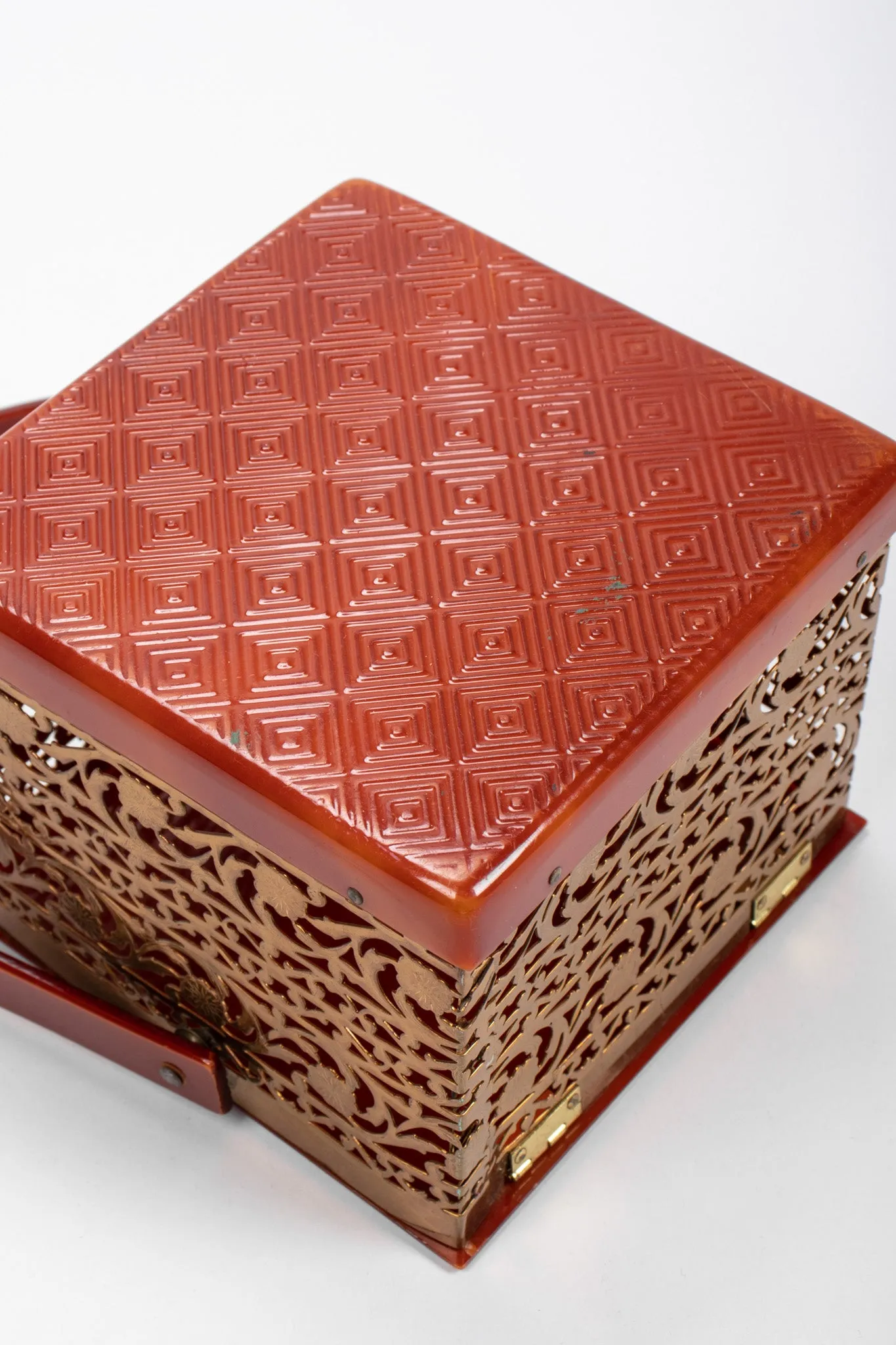 Filigree Lucite Box Bag