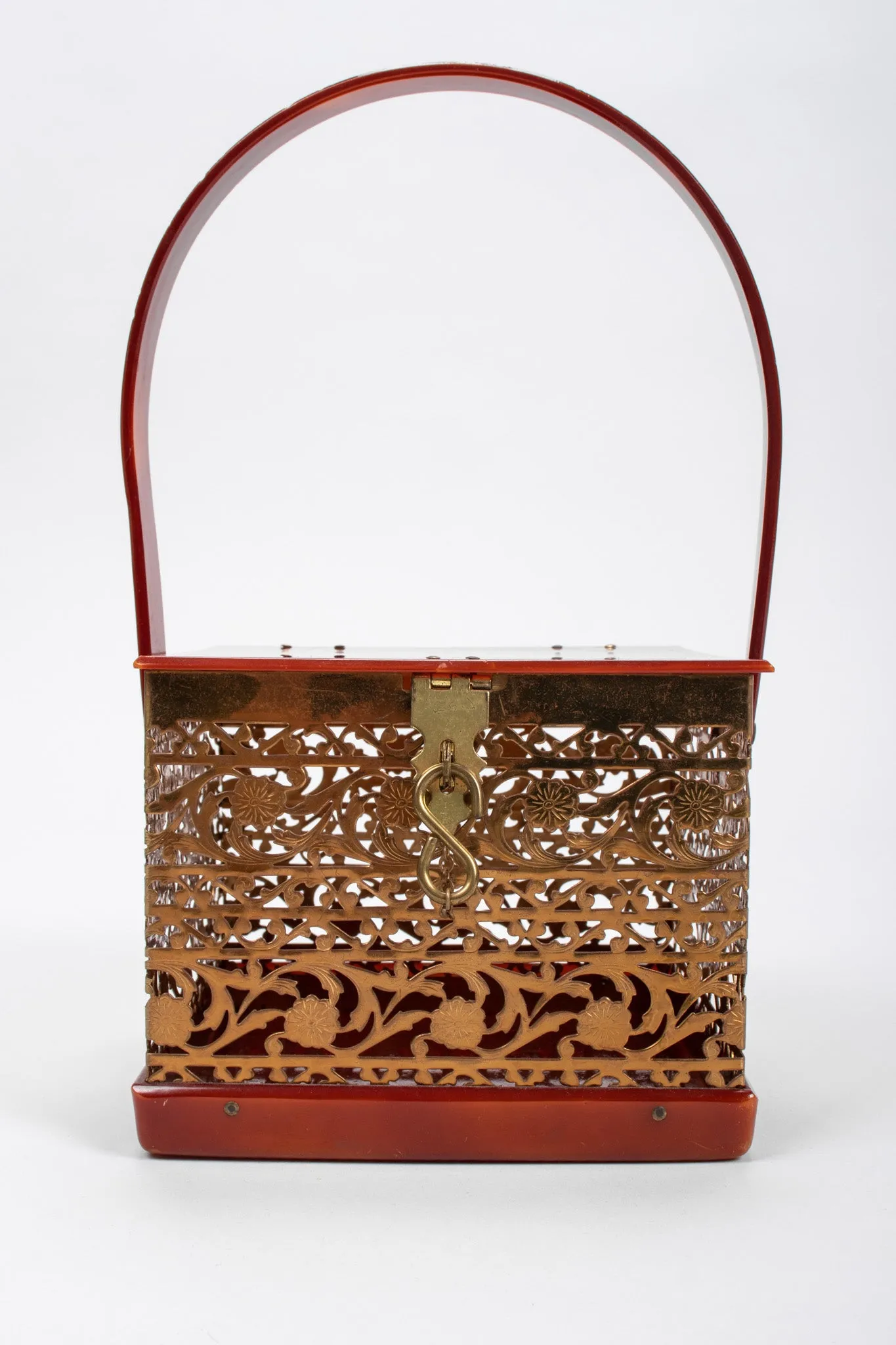 Filigree Lucite Box Bag