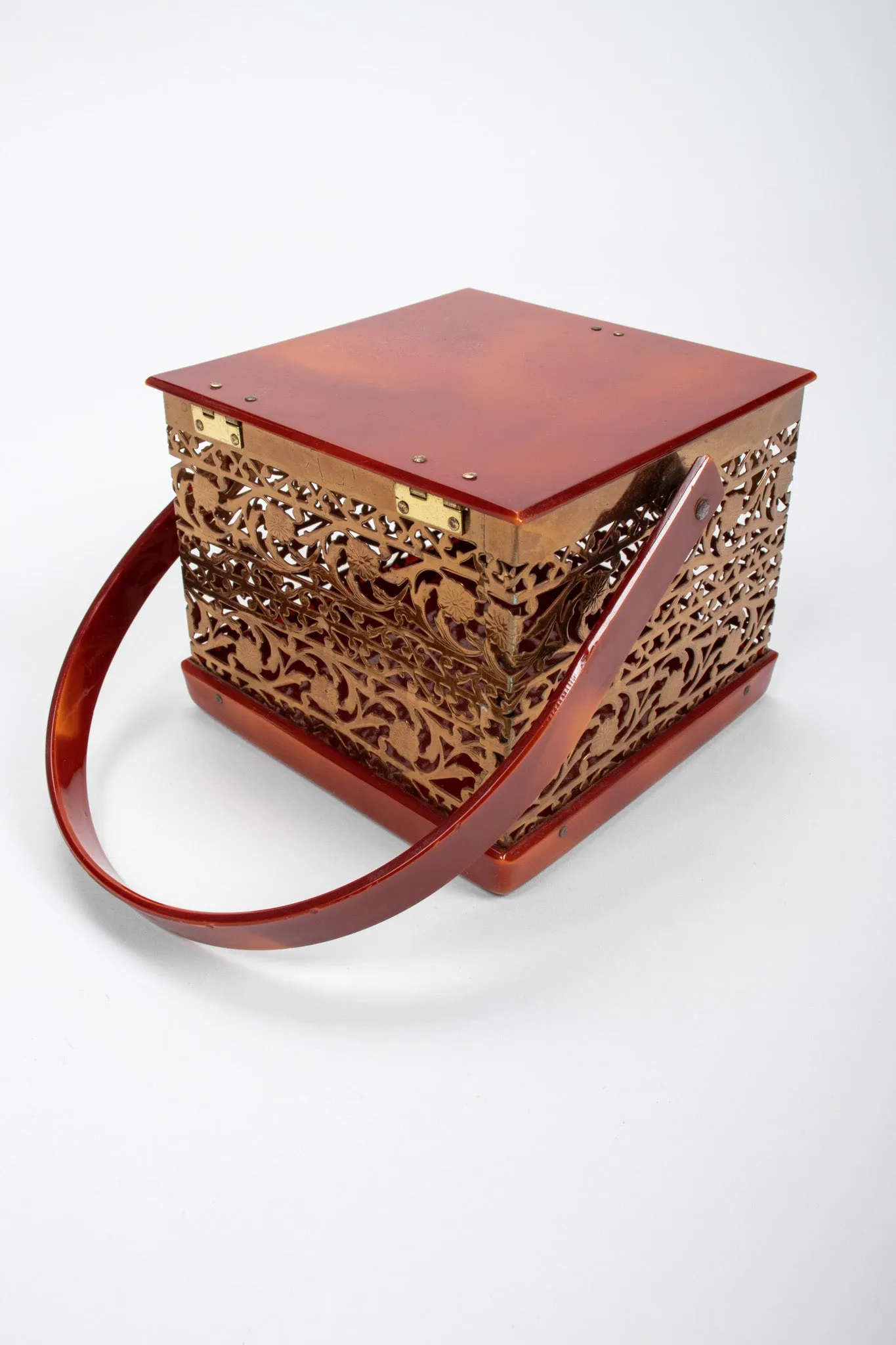 Filigree Lucite Box Bag