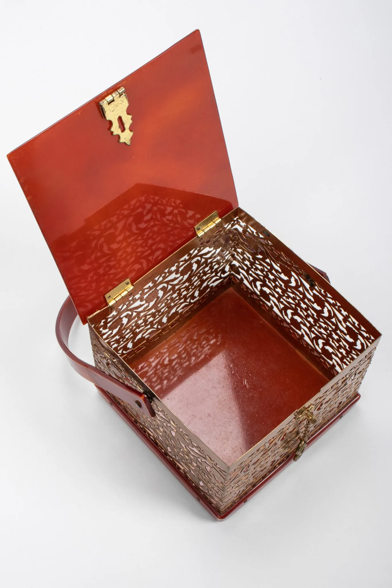 Filigree Lucite Box Bag