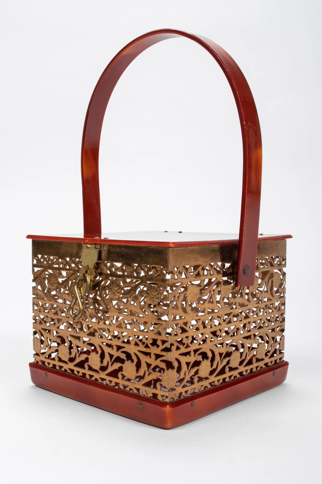 Filigree Lucite Box Bag