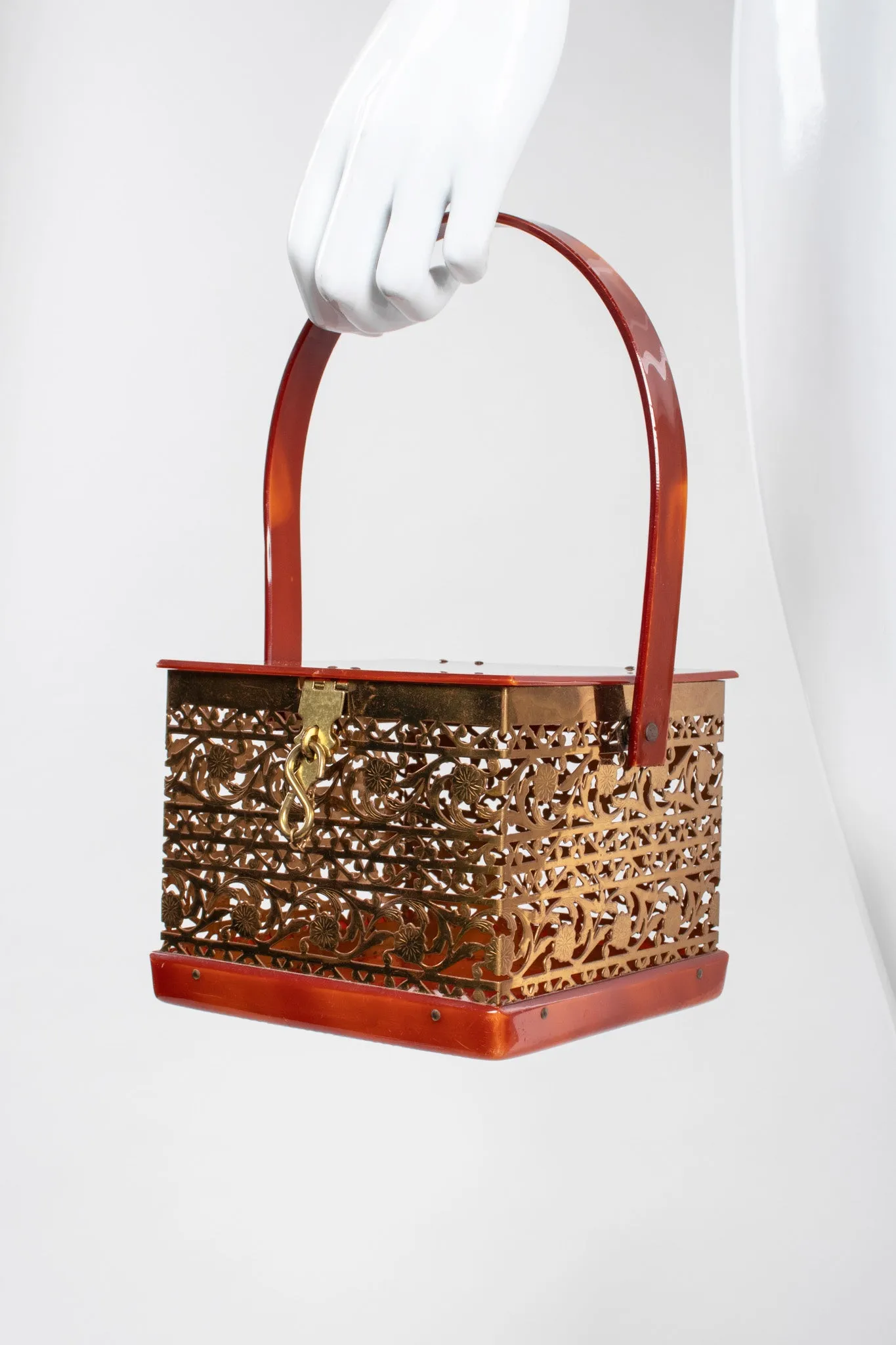 Filigree Lucite Box Bag