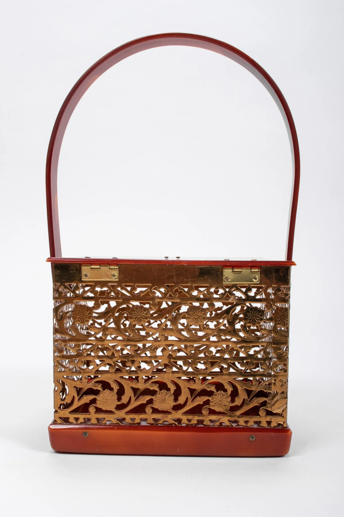 Filigree Lucite Box Bag