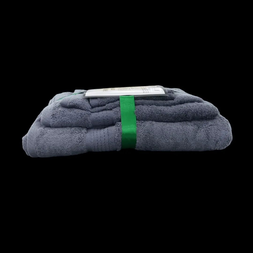 Fine Egyptian Cotton Towels Set 5 Piece Grey