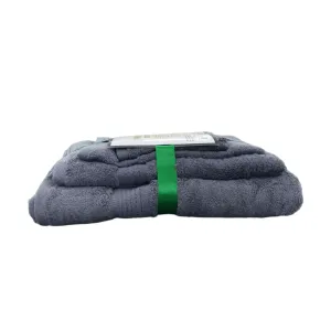 Fine Egyptian Cotton Towels Set 5 Piece Grey