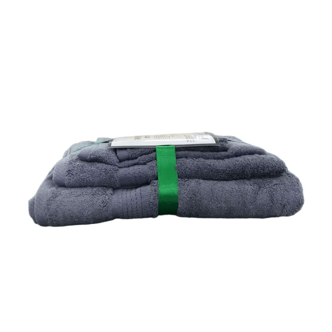 Fine Egyptian Cotton Towels Set 5 Piece Grey