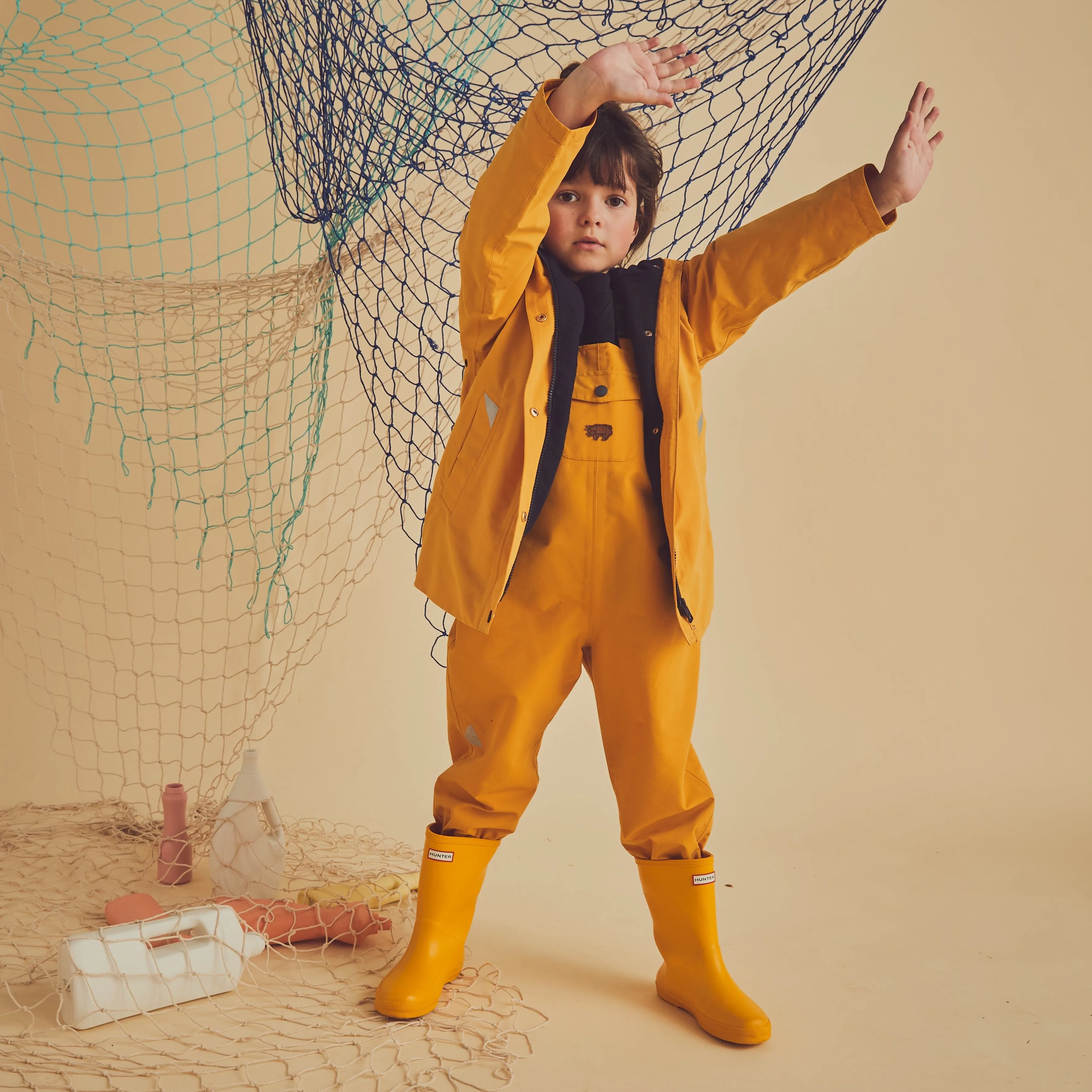 Fisherman Yellow Waterproof Dungarees