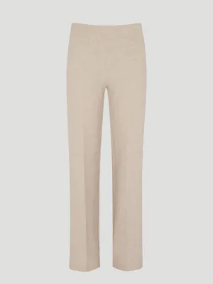 Flavia Relaxed Pant in Tan Linen