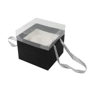 Flower Box/Bag with handle and Clear cover