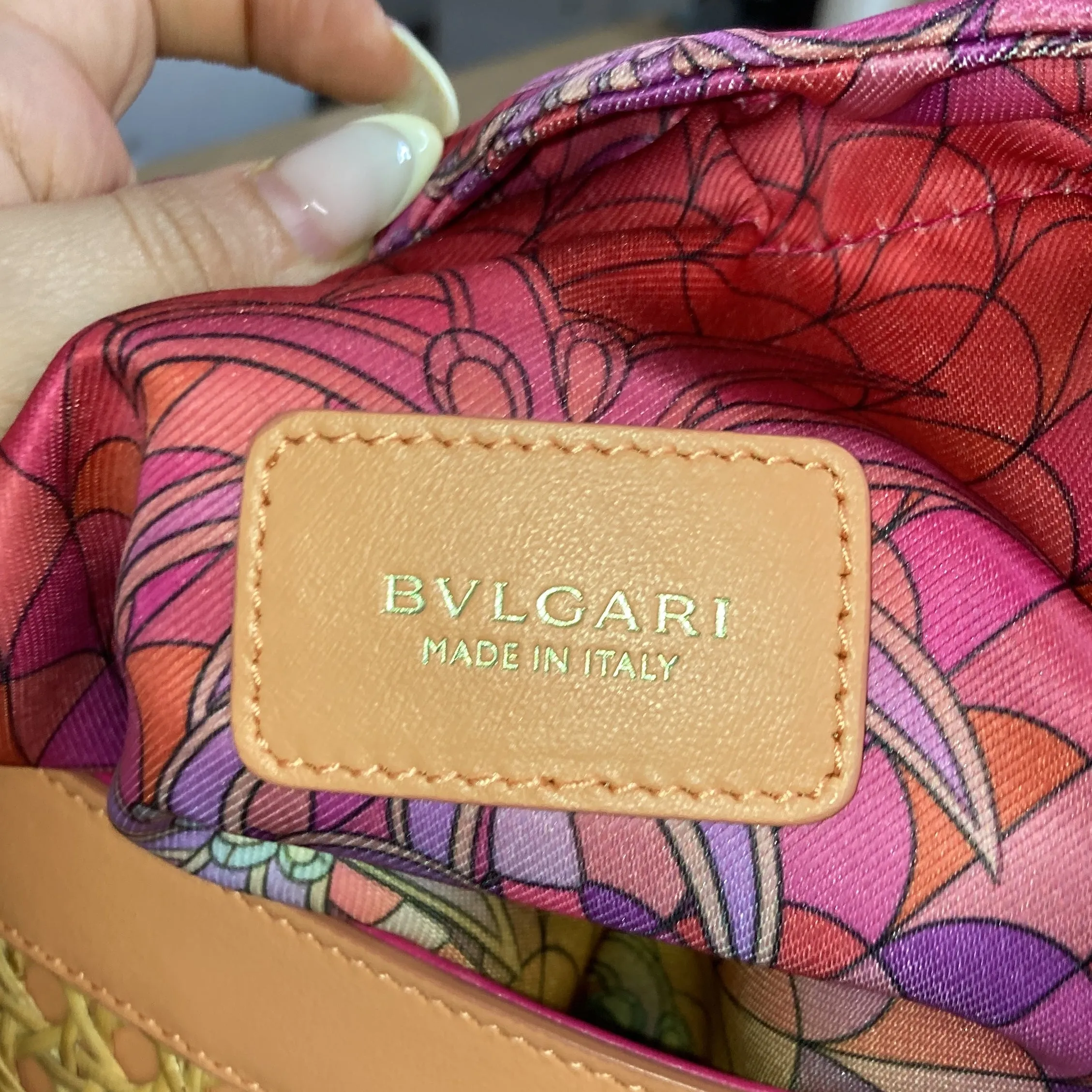 Forever Convertible Bucket Bag Raffia with Silk and Leather Medium