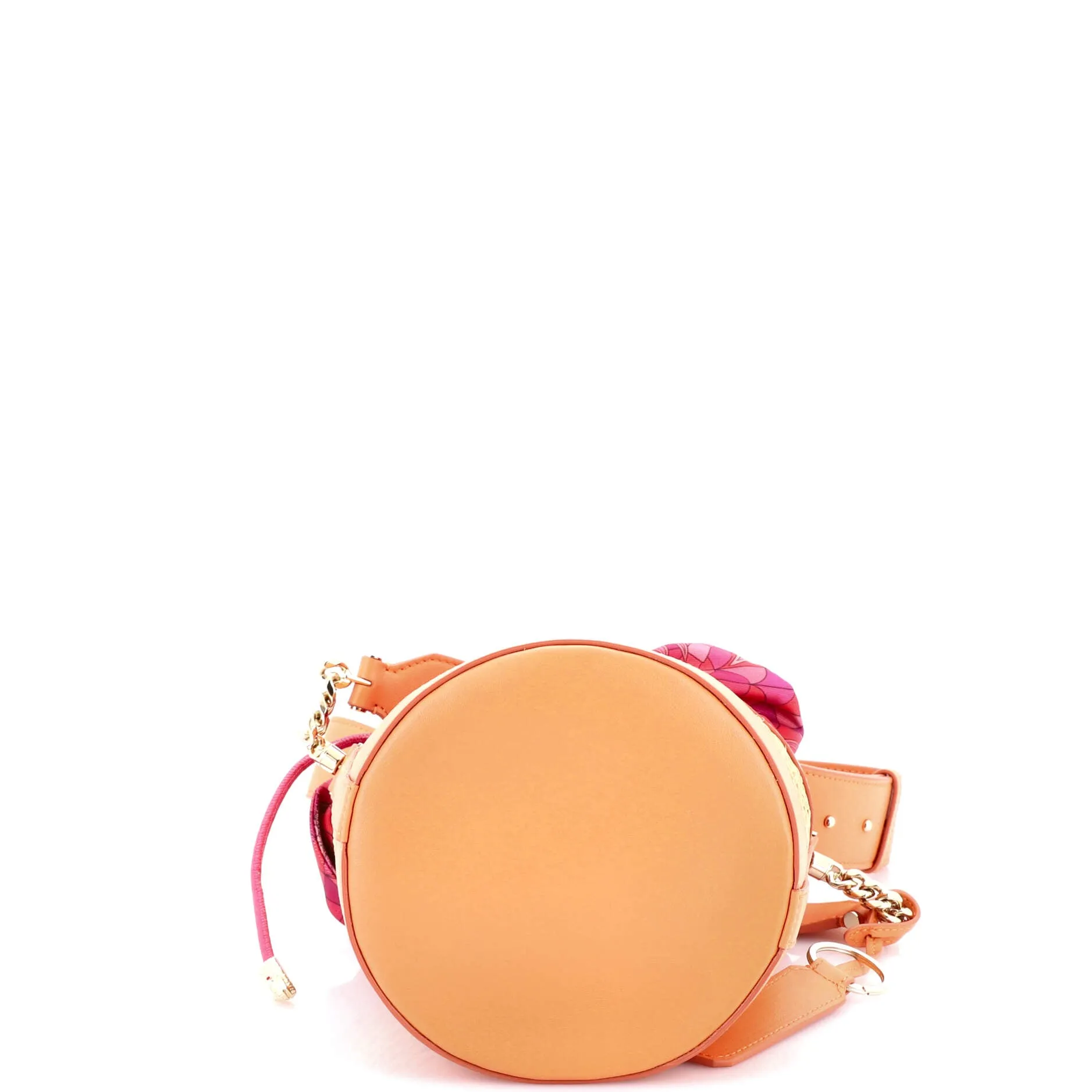 Forever Convertible Bucket Bag Raffia with Silk and Leather Medium