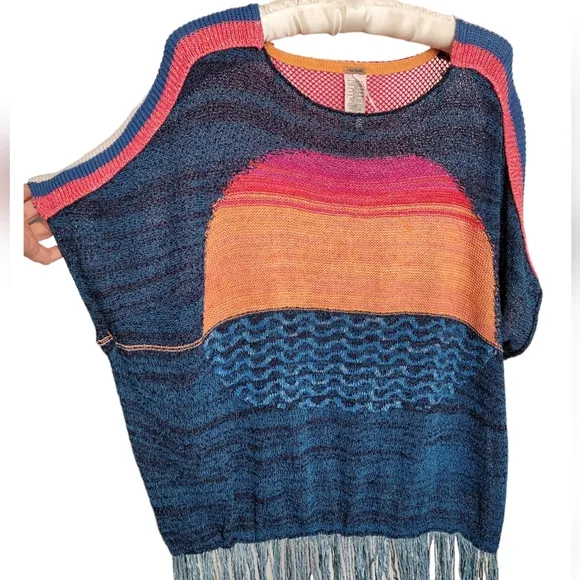 Free People Sunset Fringe Poncho - Like New