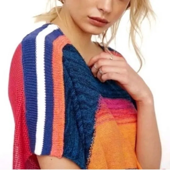 Free People Sunset Fringe Poncho - Like New