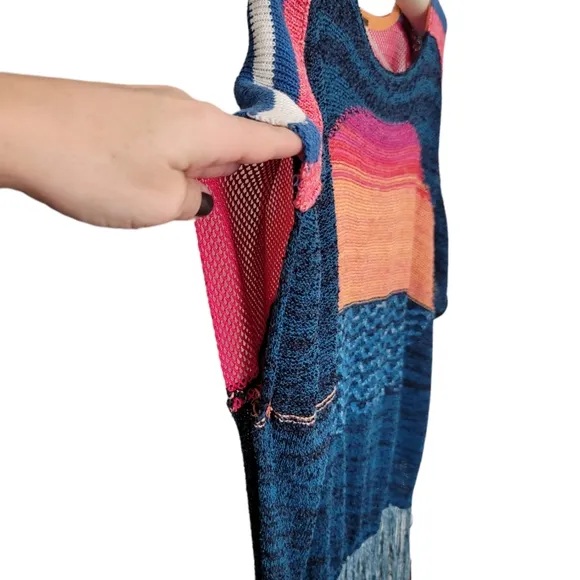 Free People Sunset Fringe Poncho - Like New