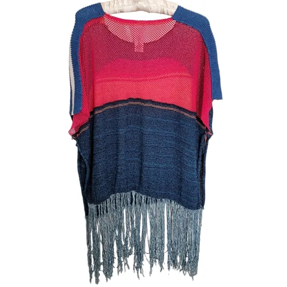 Free People Sunset Fringe Poncho - Like New