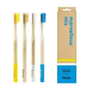 From Earth to Earth | Bamboo Toothbrush Marvelous Mix Multi Pack Soft 4x colours | 83g