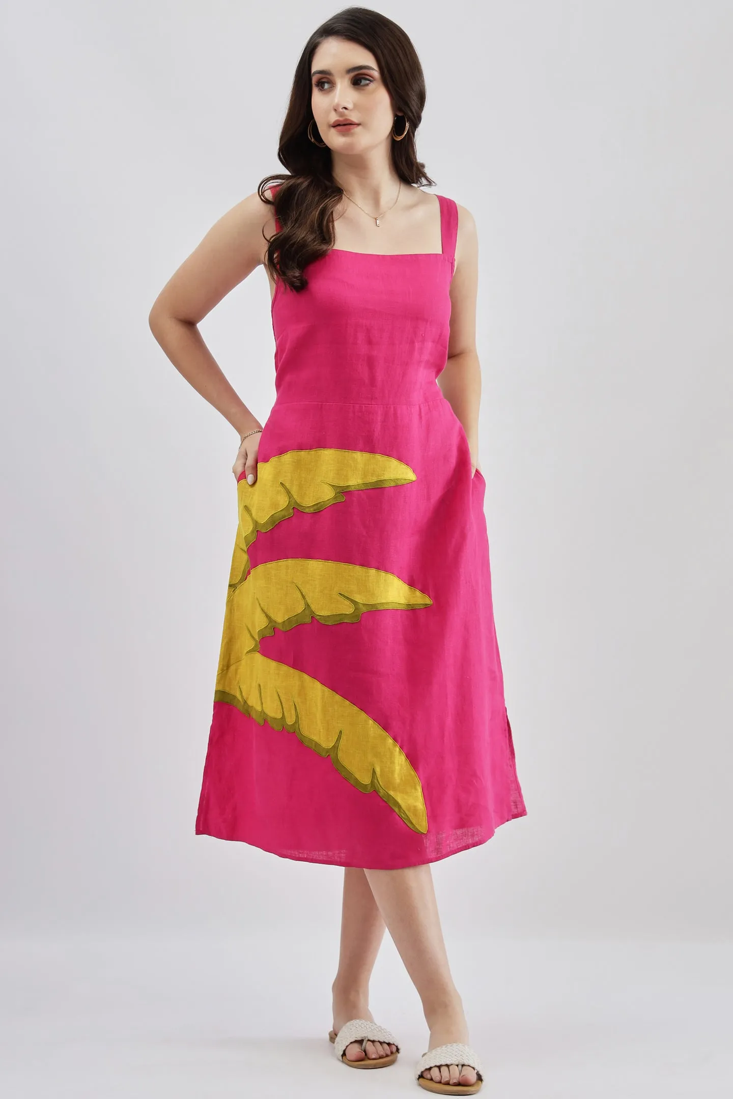 Fuschia Palm Dress