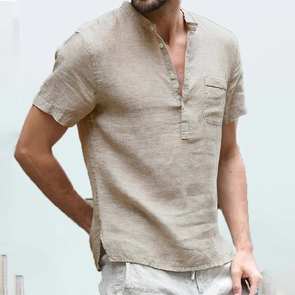 Gabor - Men's Short-Sleeve Linen Shirt