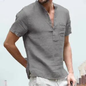 Gabor - Men's Short-Sleeve Linen Shirt